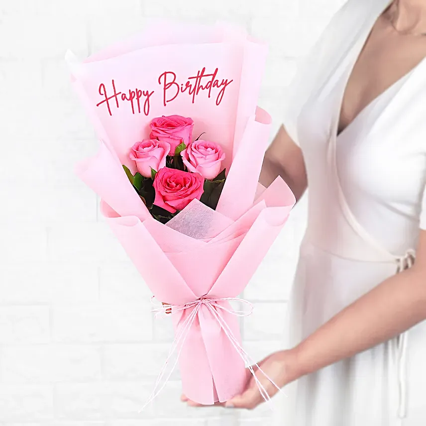 Angelic Rose Bouquet N Black Forest Birthday Bliss