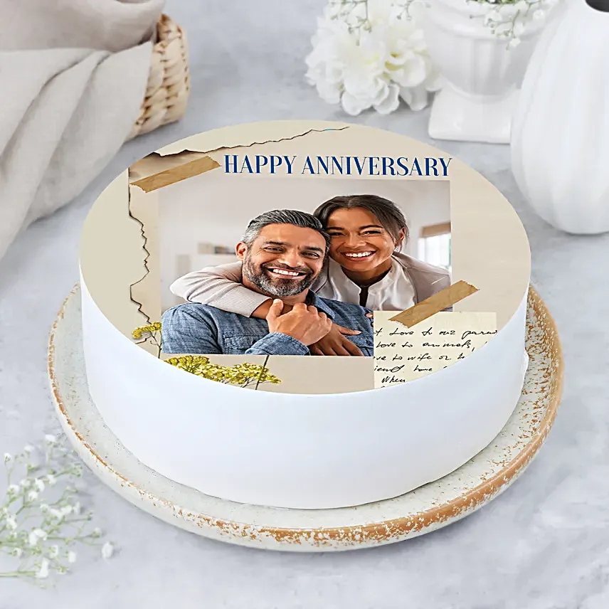 Anniversary Edition Vanilla Photo Cake Half Kg