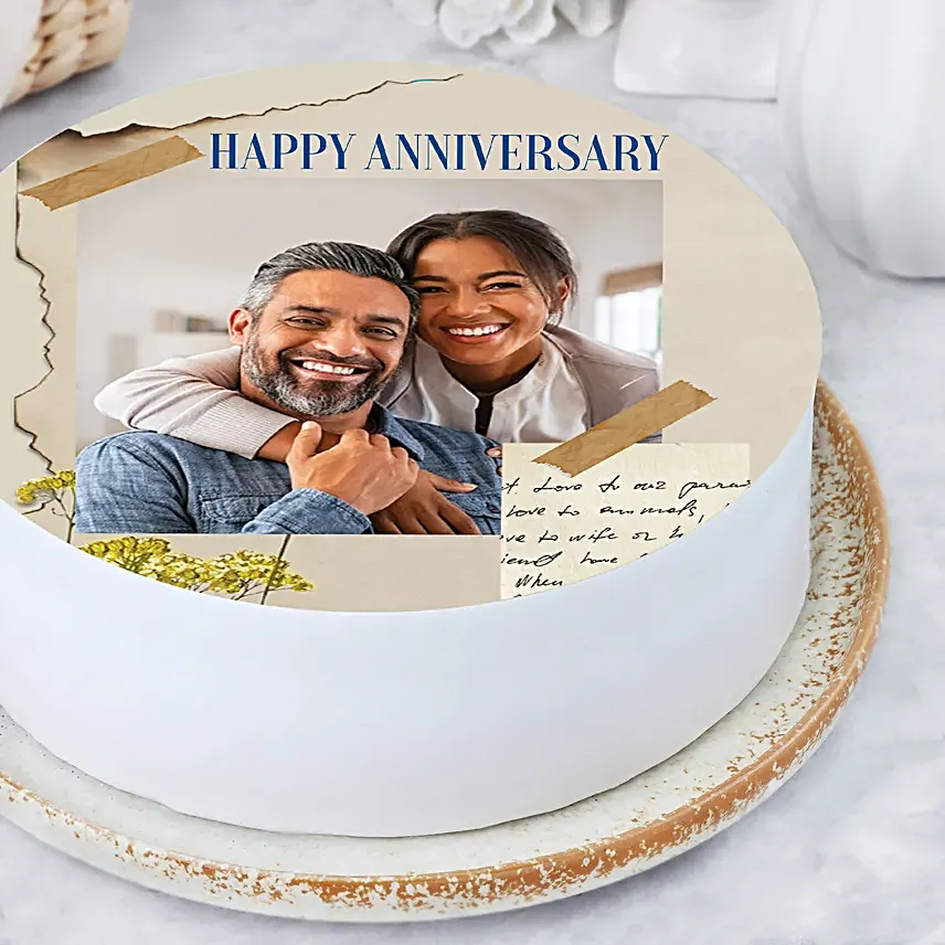 Anniversary Edition Vanilla Photo Cake Half Kg
