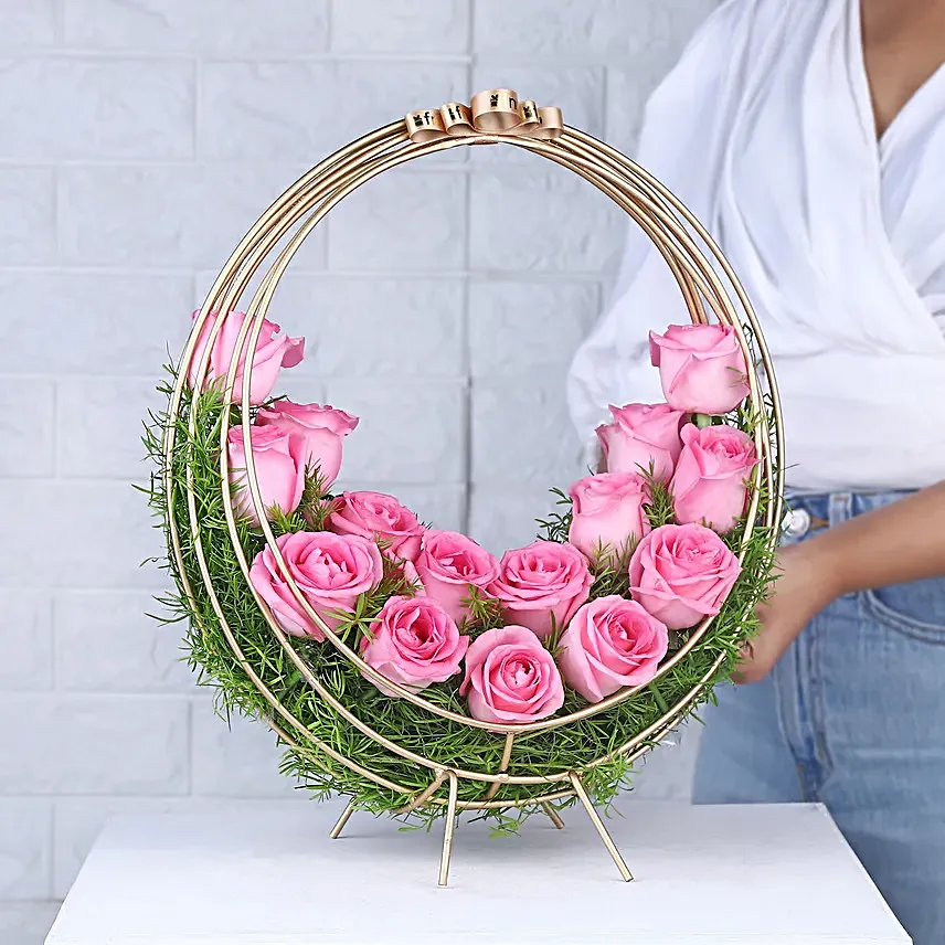 Aqua Blush Rose Crescent