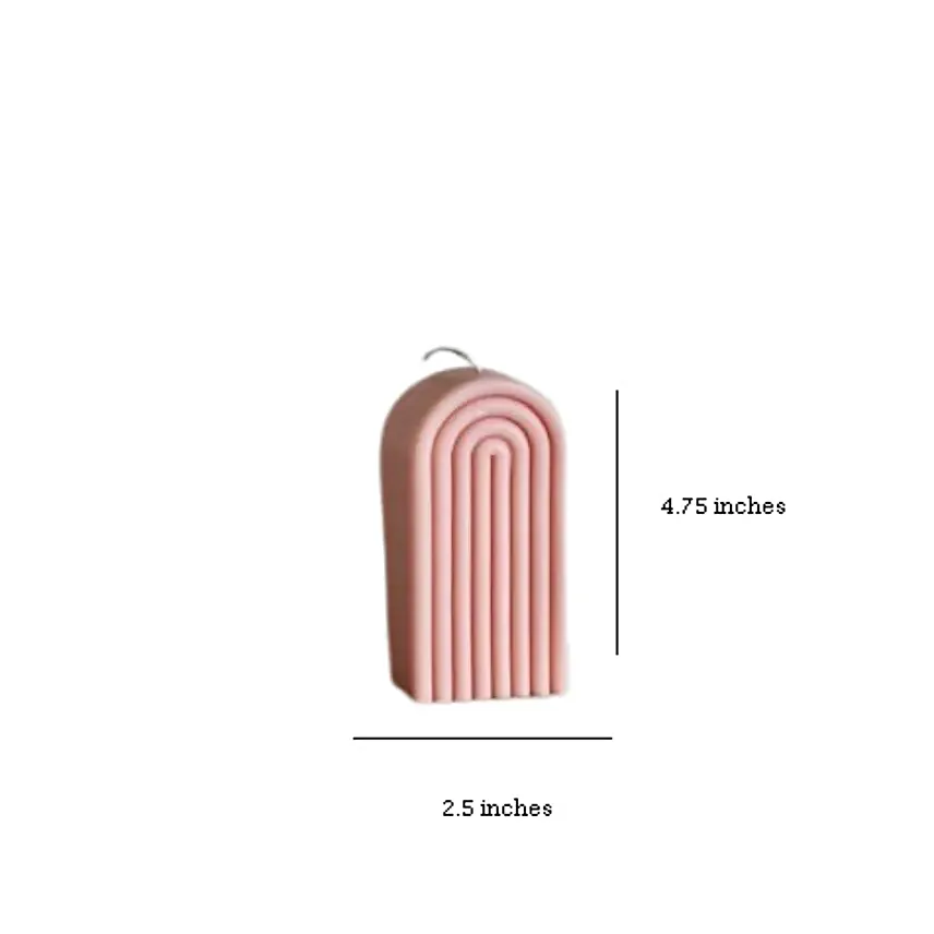 Arch Glow Decor Candle Pink