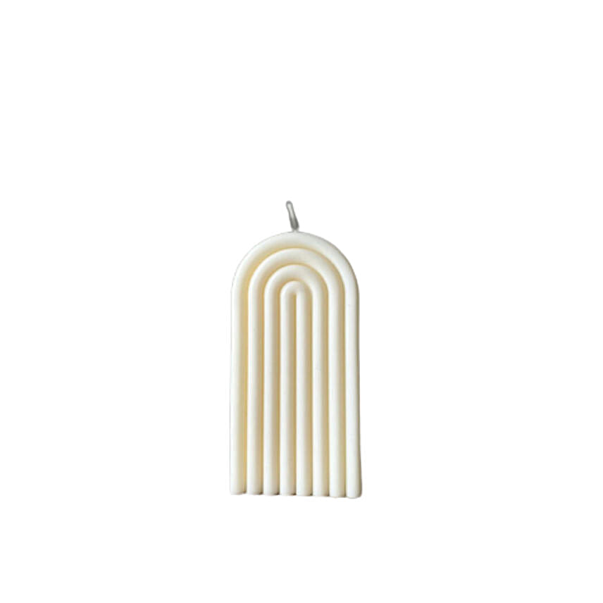 Arch Glow Decor Candle White