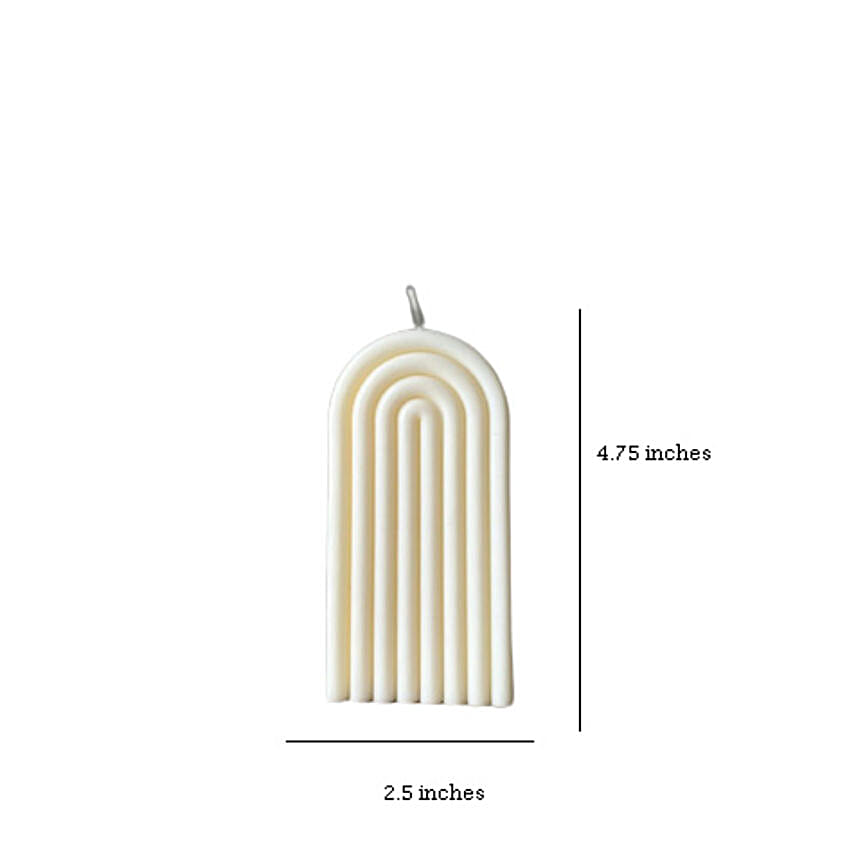 Arch Glow Decor Candle White