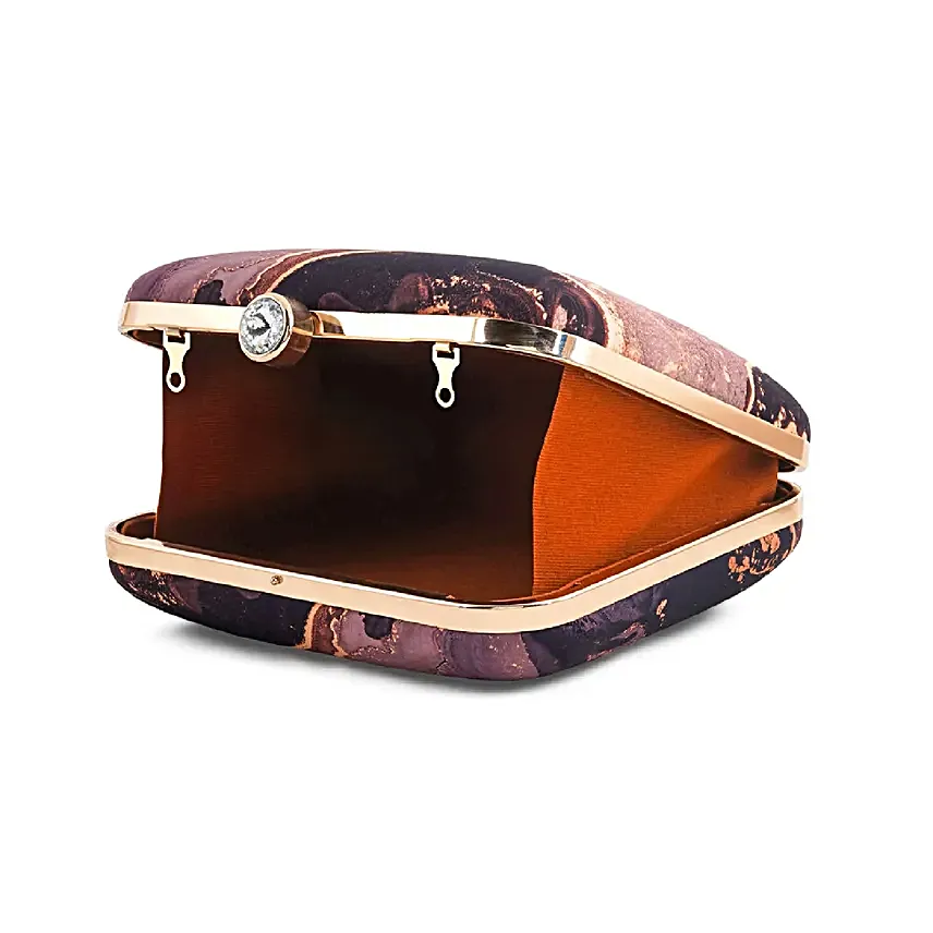 Artklim Black Resin Luxe Art Clutch Bag