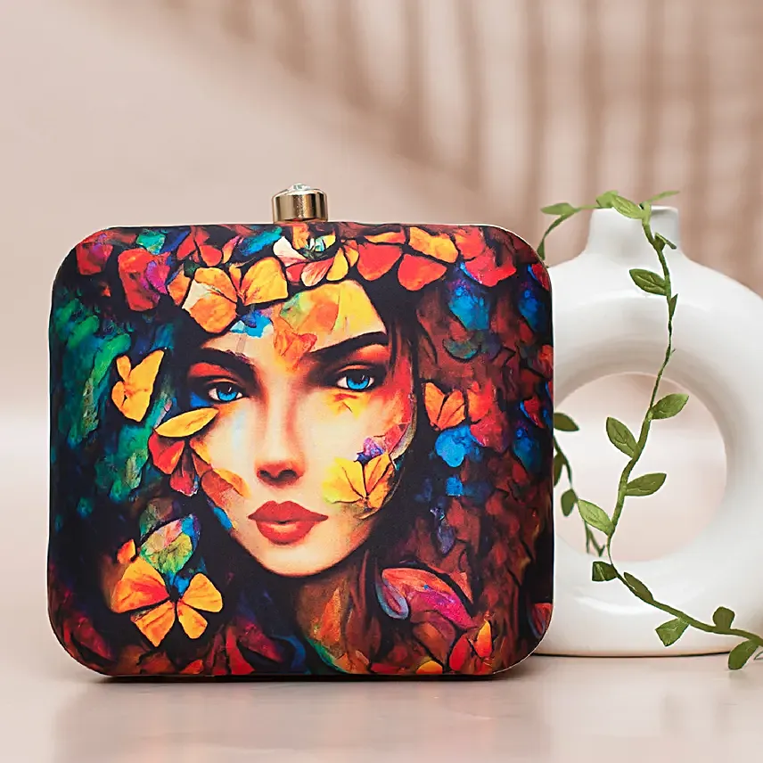 Artklim Butterfly Serenading Woman Clutch Bag