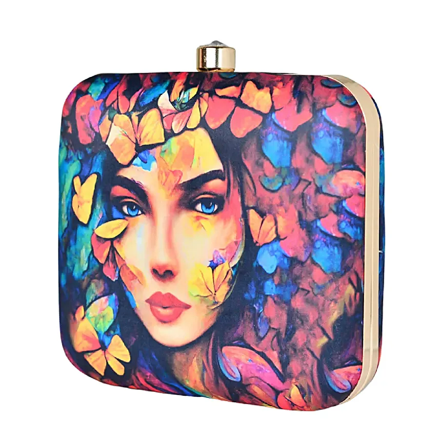 Artklim Butterfly Serenading Woman Clutch Bag