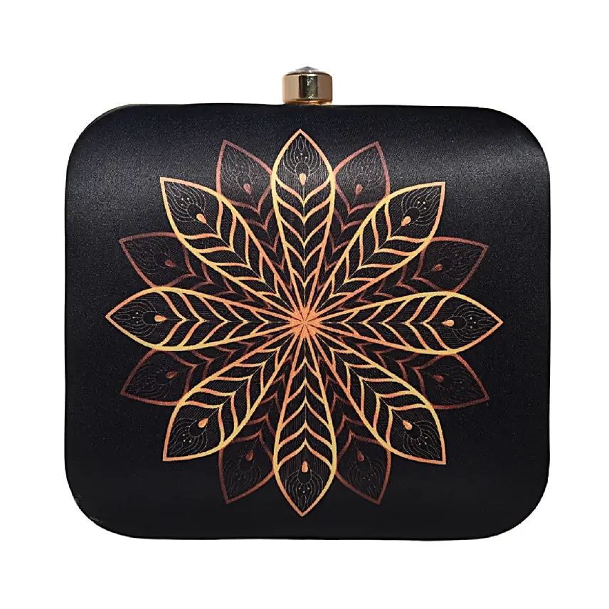 Artklim Golden Charm Mandala Clutch Bag