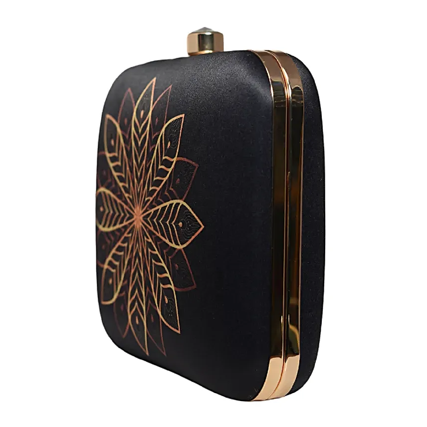 Artklim Golden Charm Mandala Clutch Bag