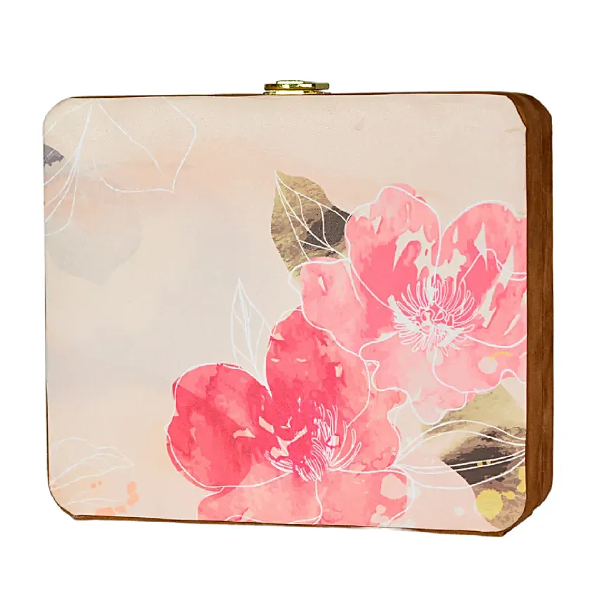 Artklim Pink Floral Hues Clutch Bag