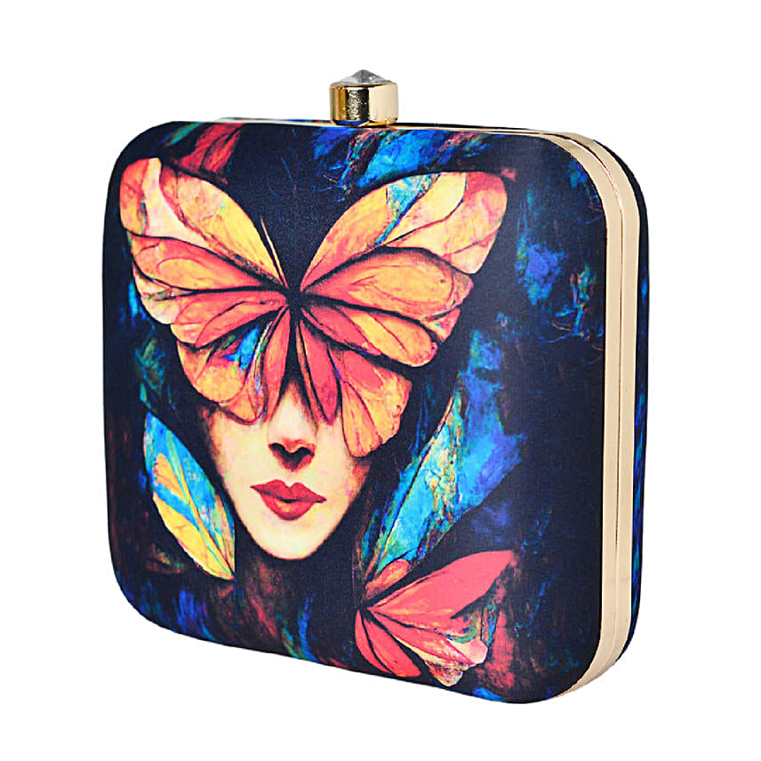 Artklim Vibrant Butterfly Women Clutch Bag
