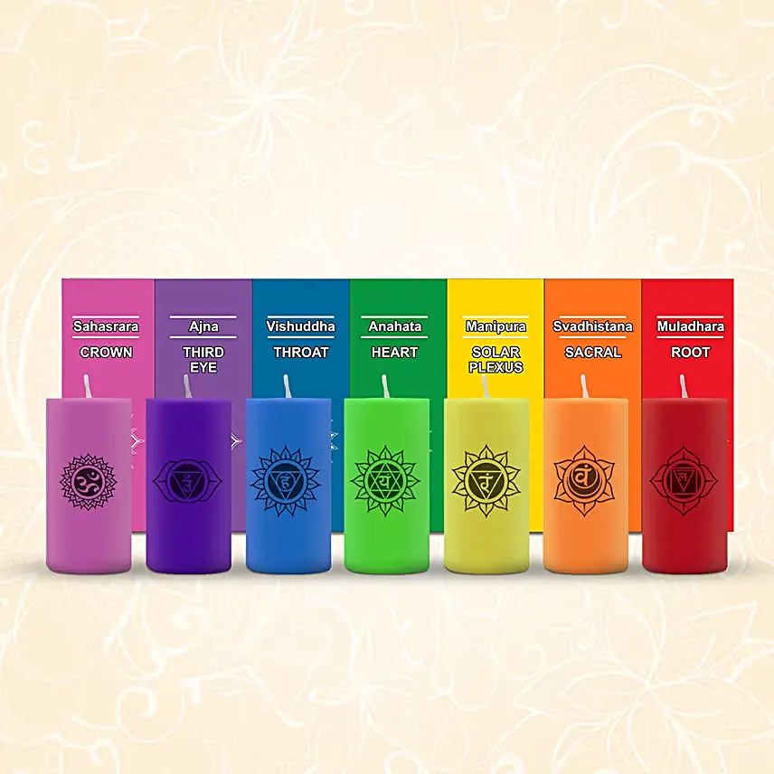 AuraDecor 7 Chakra Scented Candle Gift Set