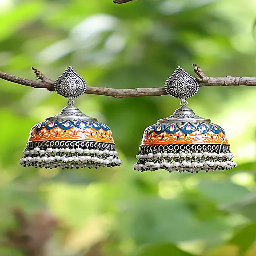 Aurora Silver Jhumka