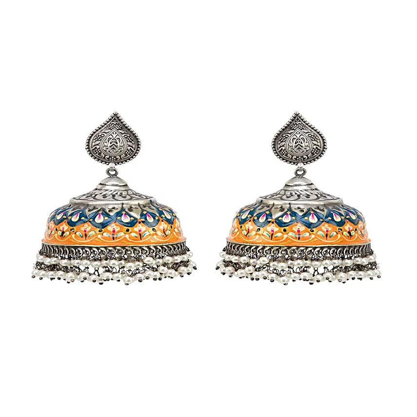 Aurora Silver Jhumka