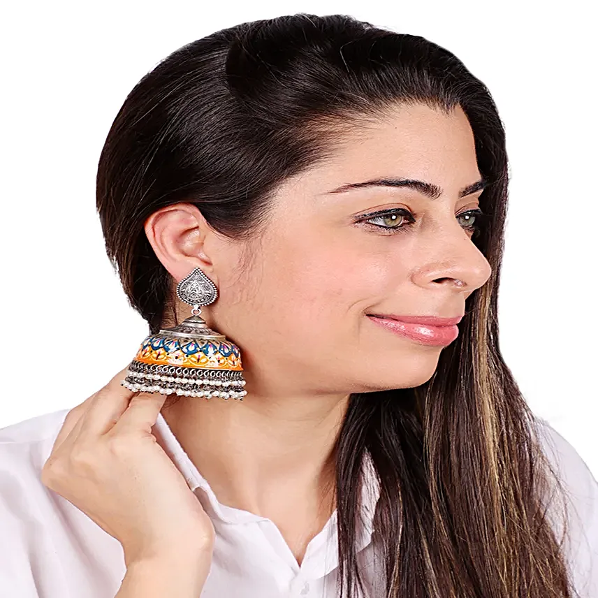 Aurora Silver Jhumka