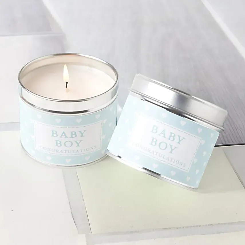 Baby Boy WIshes Jar Candle
