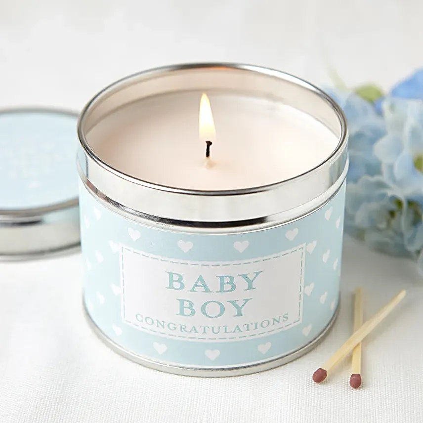 Baby Boy WIshes Jar Candle