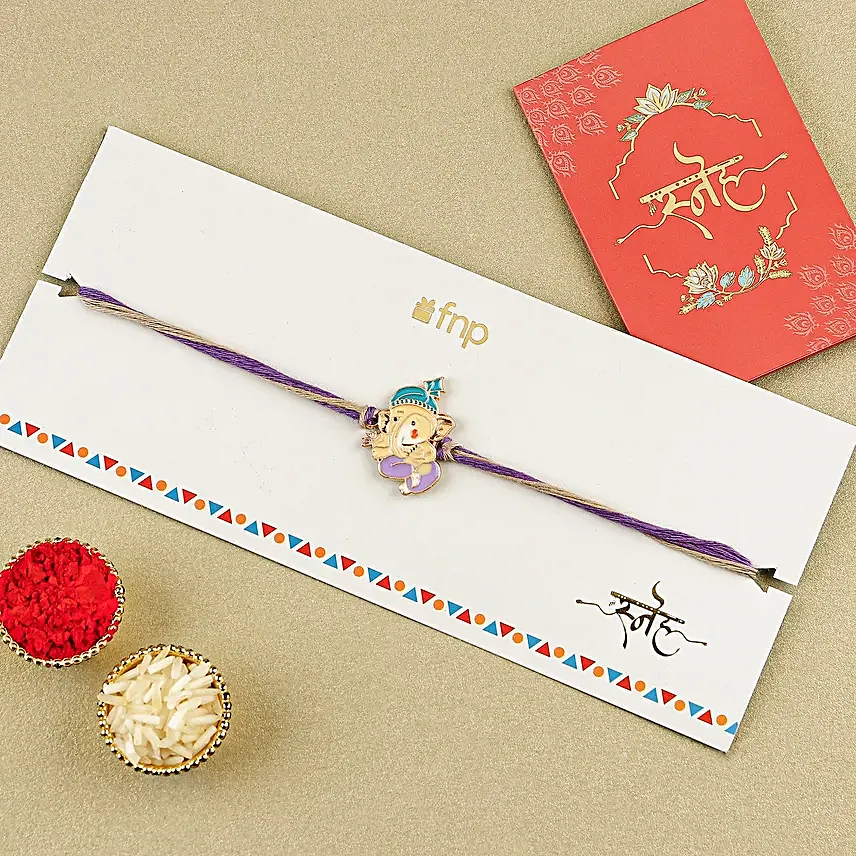 Bal Ganesha Cheerful Charm Rakhi