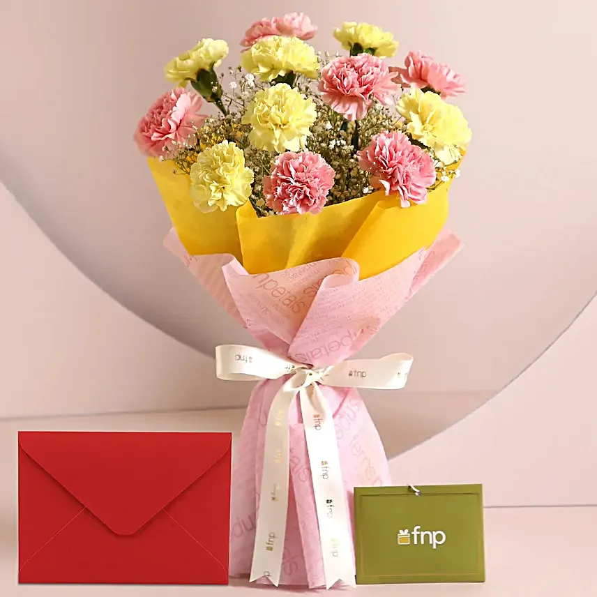 Beautiful Carnations Bouquet for Love