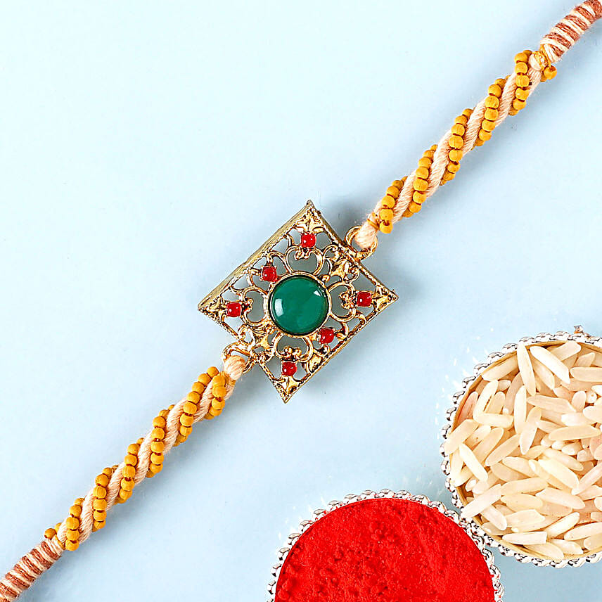 Ethnic American Diamond Rakhi