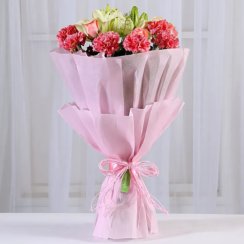 Beautiful Pink Carnation Bouquet