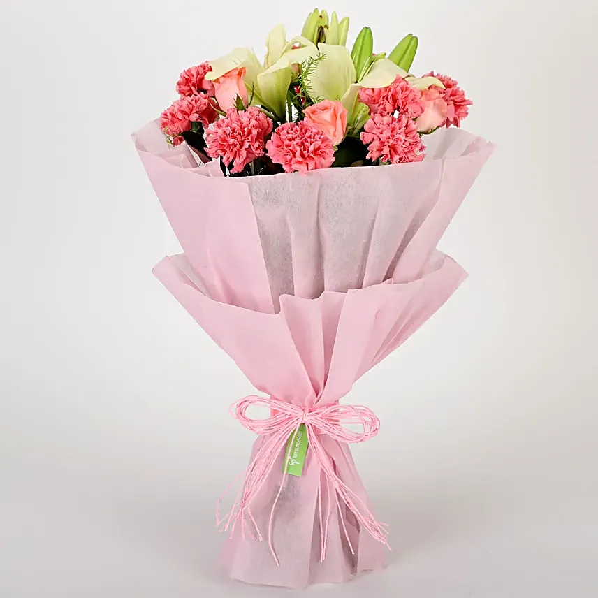 Beautiful Pink Carnation Bouquet
