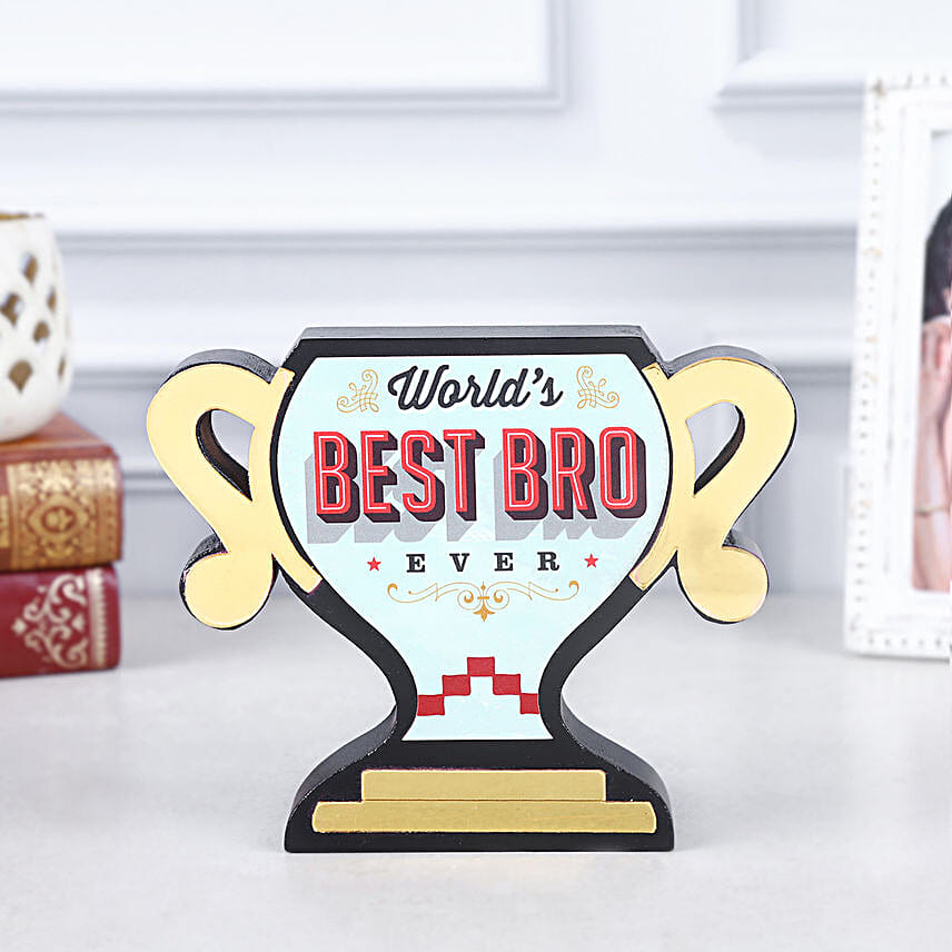 Best Brother In World Gift Trophy