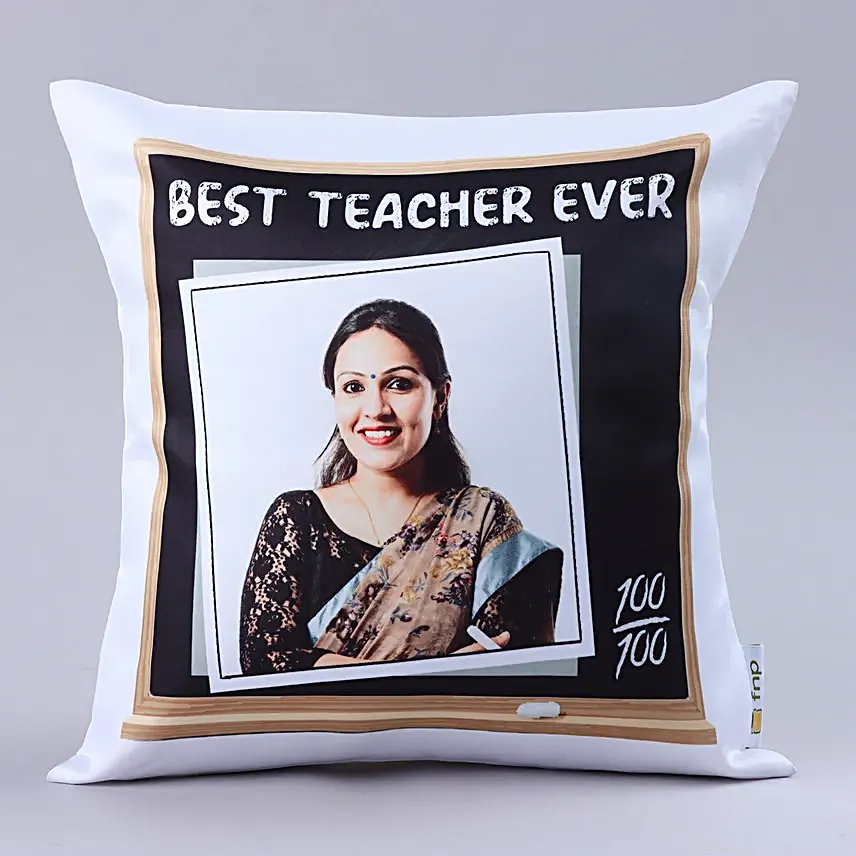Best Teacher Ever Personalised Cushion