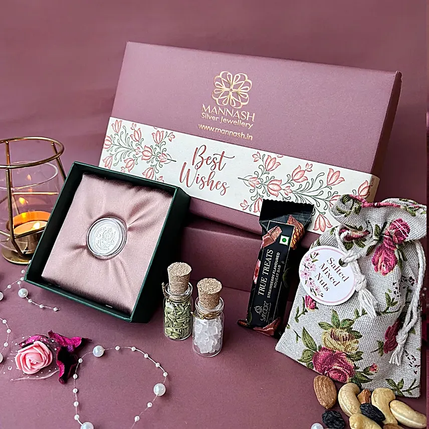 Best Wishes Silver Coin Hamper Gift Box