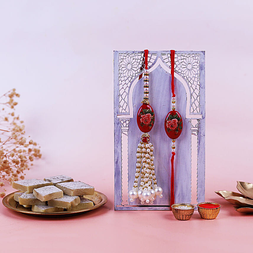 Bhaiya Bhabhi Rakhi Sweetness Gift Set