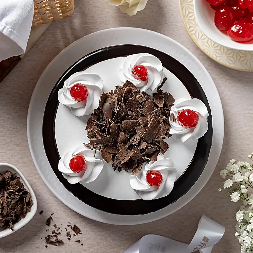 Birthday Black Forest Eggless Cake