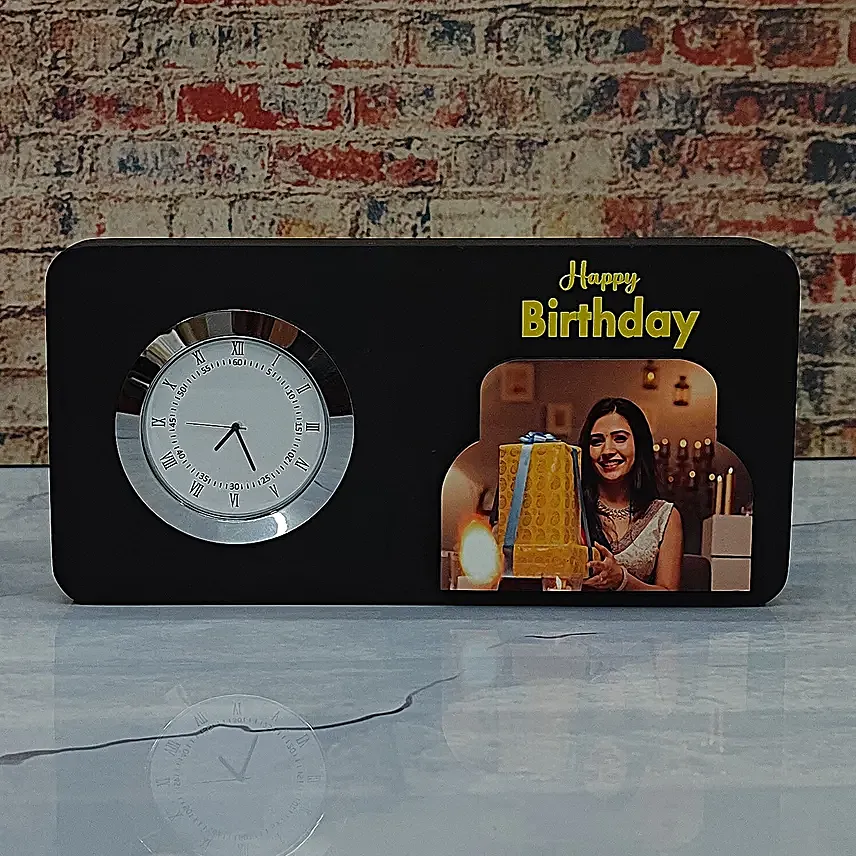 Birthday Memories Personalised Clock Tabletop