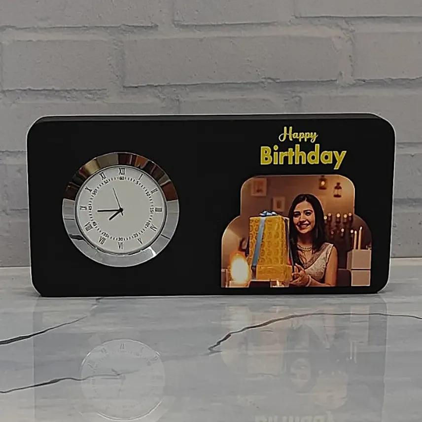 Birthday Memories Personalised Clock Tabletop