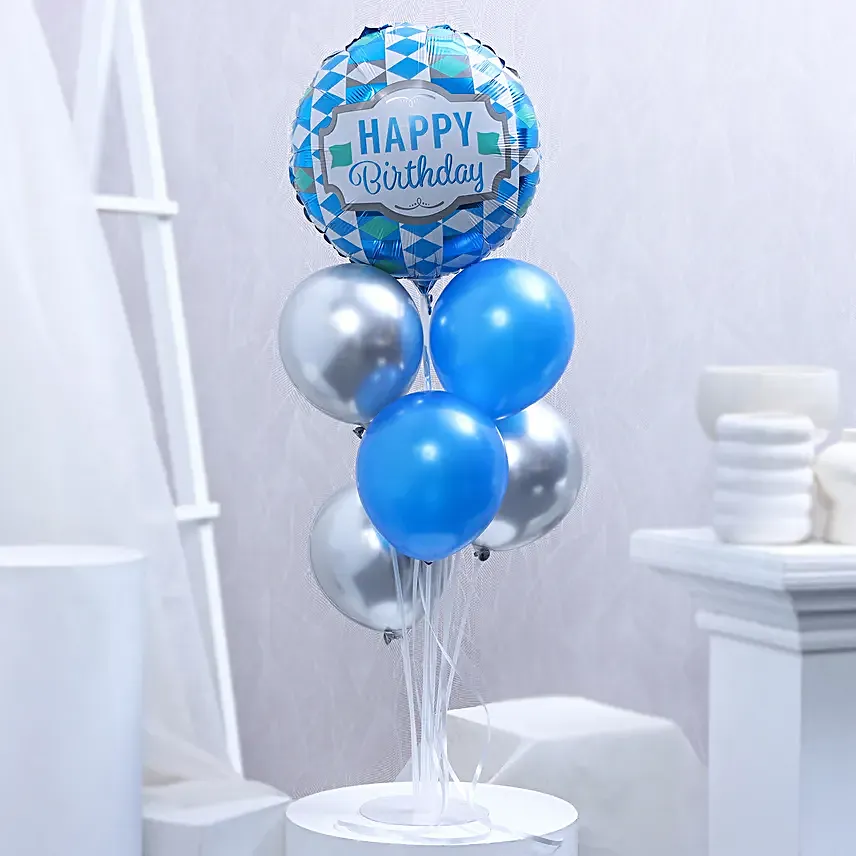 Birthday Surprise Balloon Collection Blue
