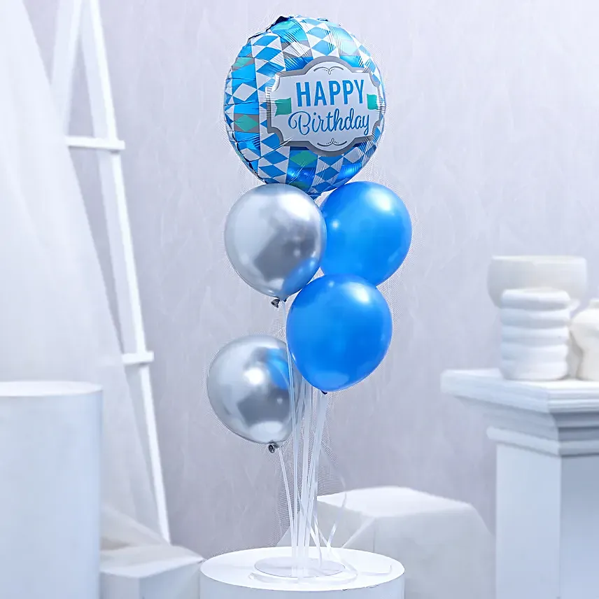 Birthday Surprise Balloon Collection Blue