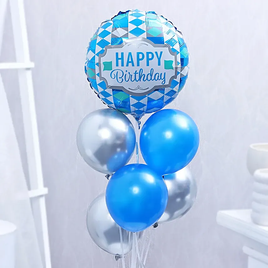 Birthday Surprise Balloon Collection Blue