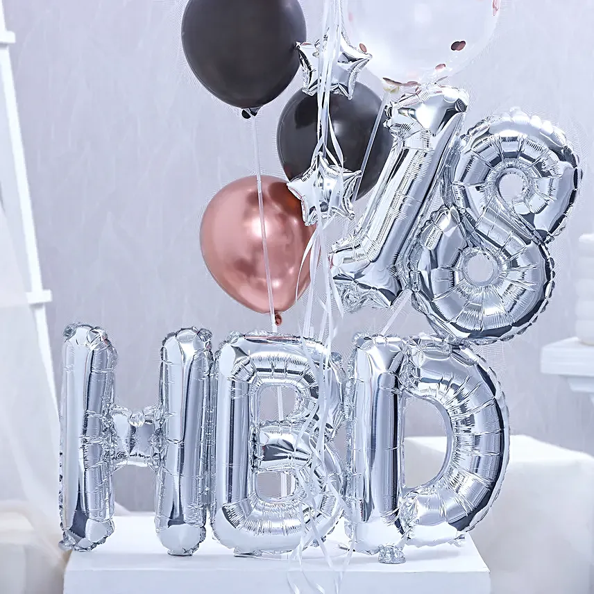 Birthday Surprise Balloons Bouquet