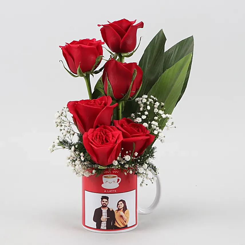 Black Forest Cake & Red Roses Personalised Combo