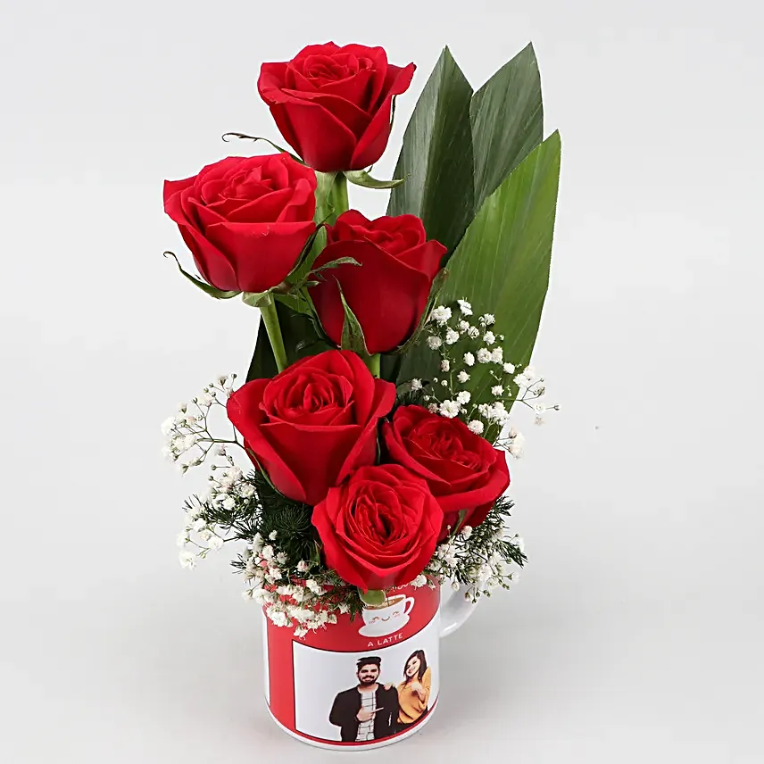 Black Forest Cake & Red Roses Personalised Combo