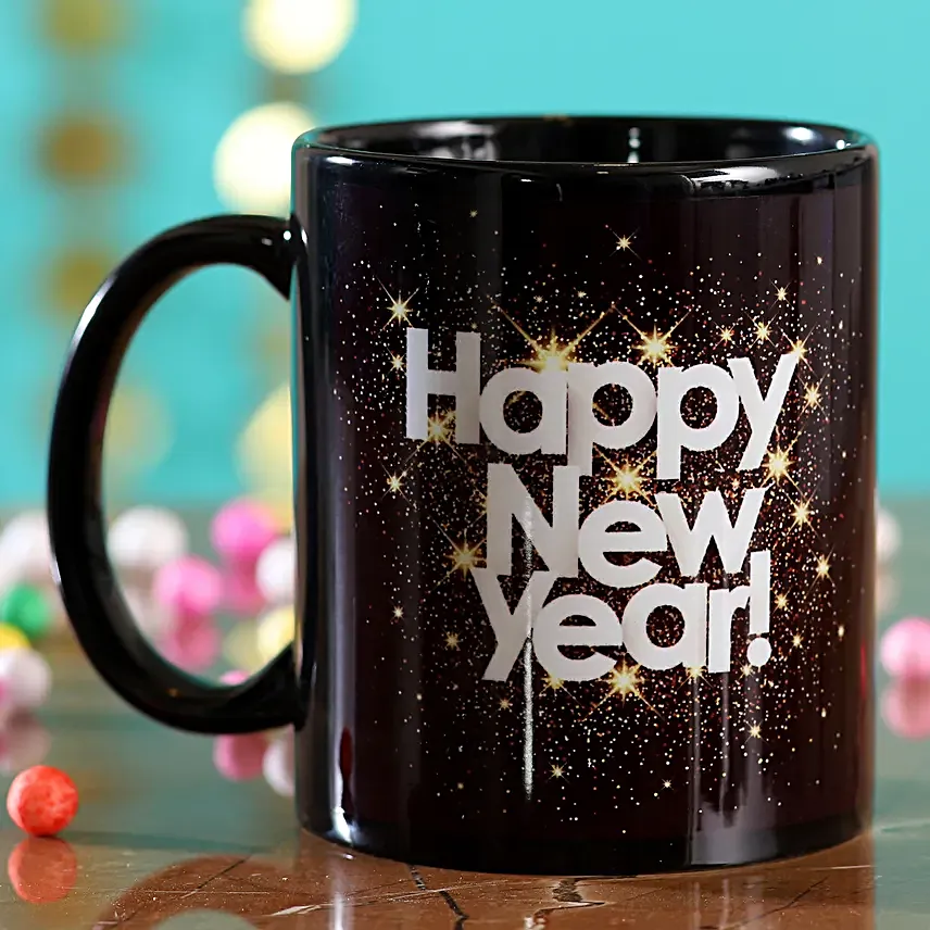 happy new year printed mug