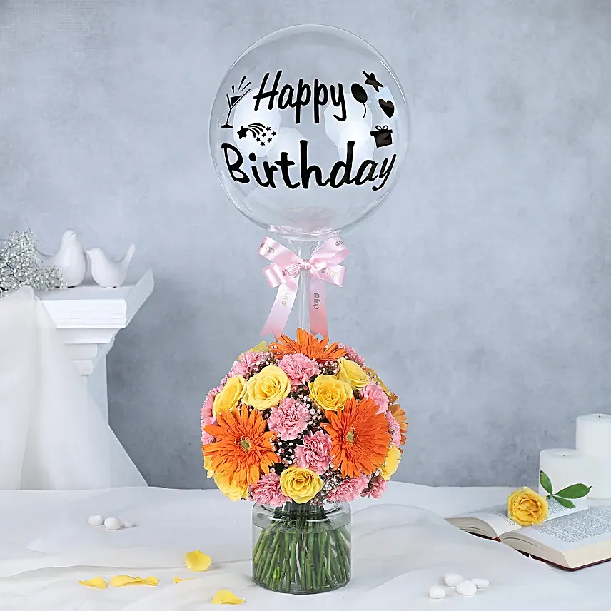 Blooming Birthday Floral Jar