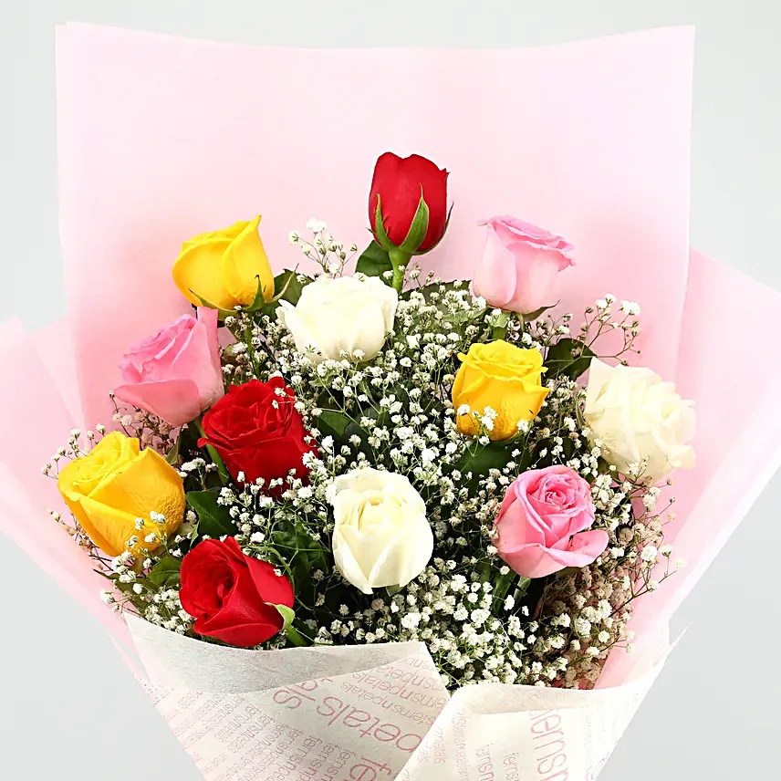 Blooms Of Happiness Roses Bouquet
