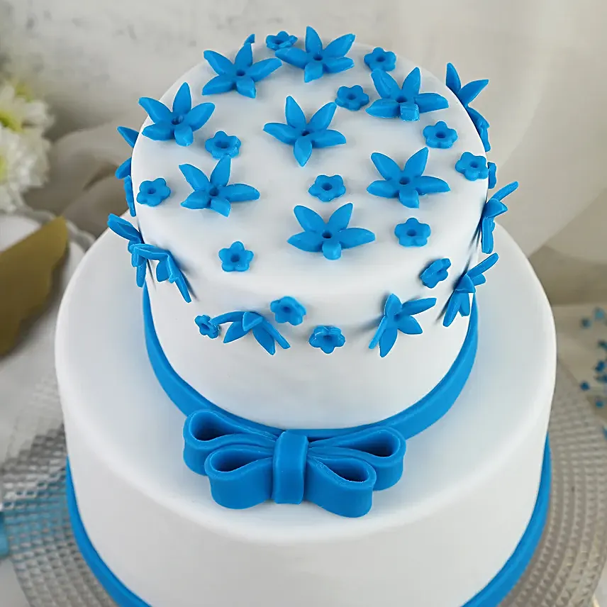 OnlineBlue Bow 2 Tier Truffle Cake