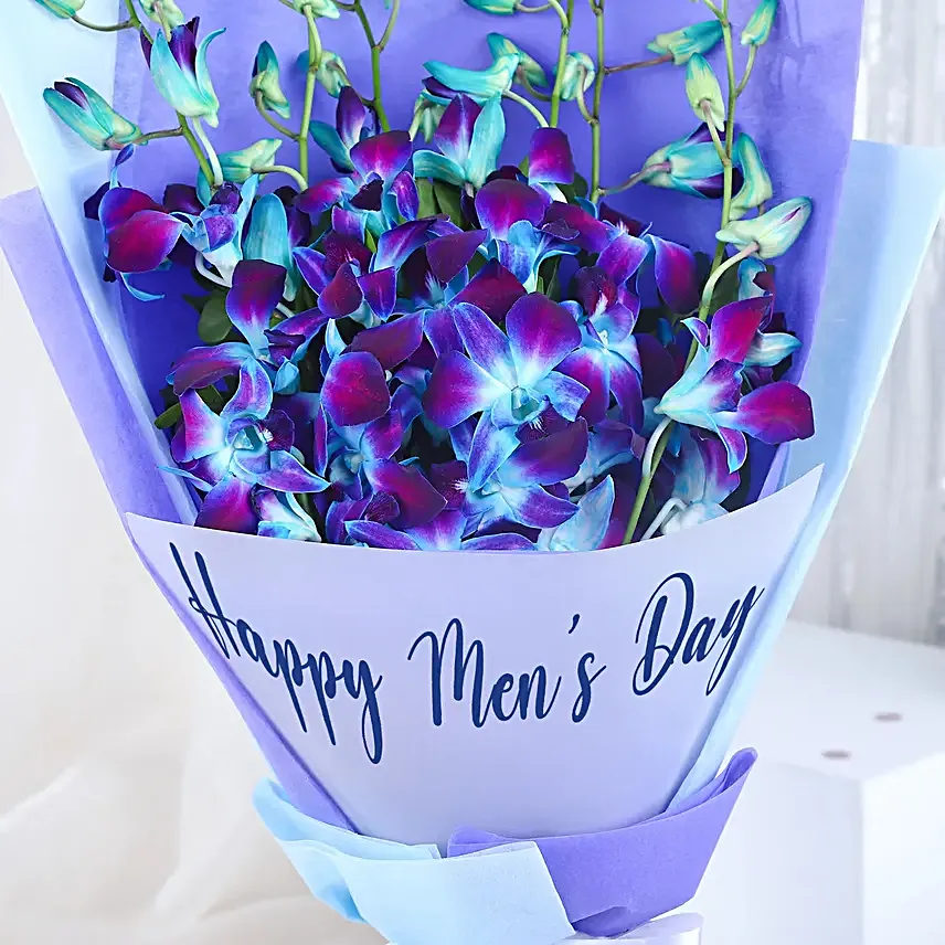 Blue Orchid Personalised Wish Bouquet for Men