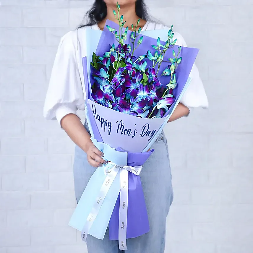 Blue Orchid Personalised Wish Bouquet for Men