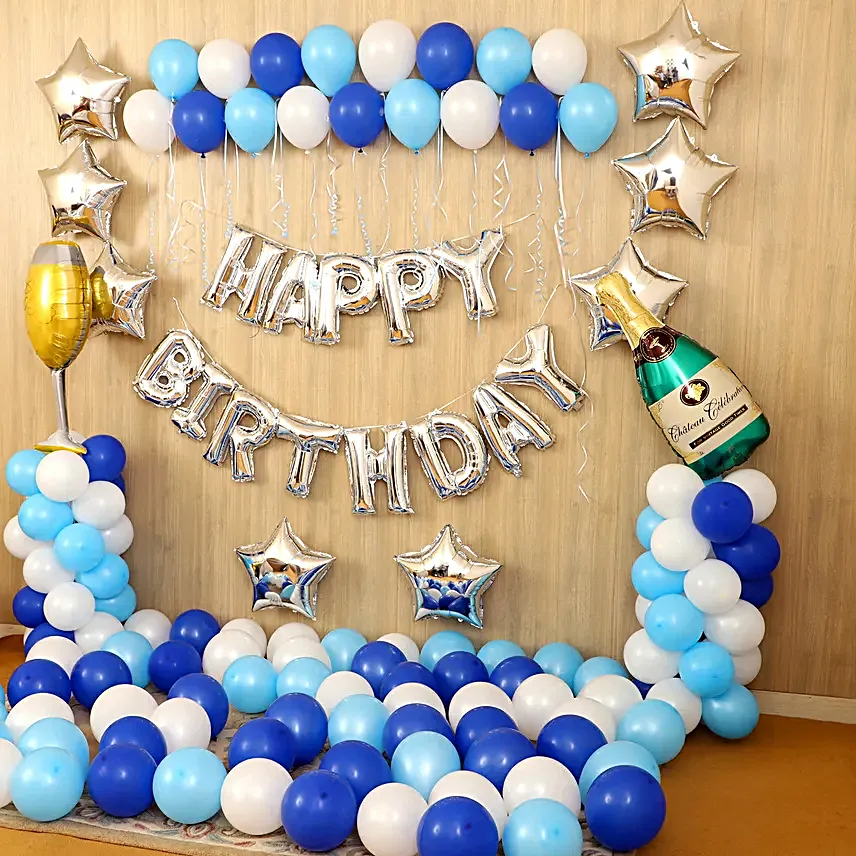 Blue Themed Birthday Décor
