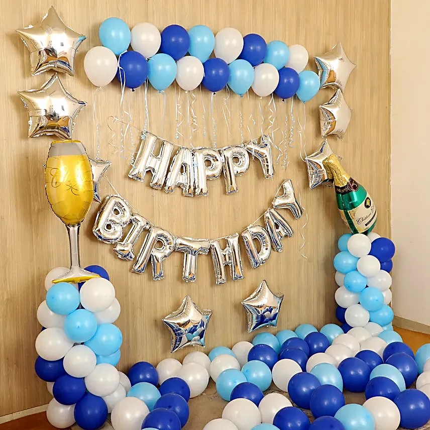 Blue Themed Birthday Décor