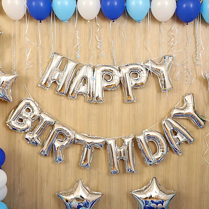 Blue Themed Birthday Décor
