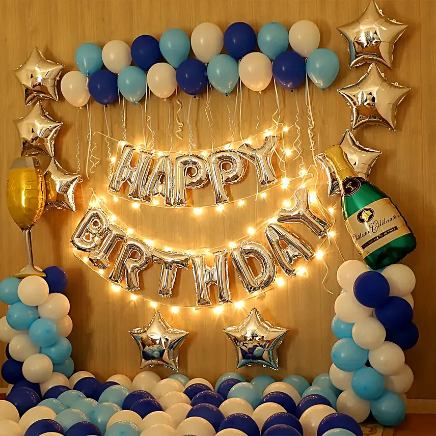Blue Themed Magical Birthday Décor