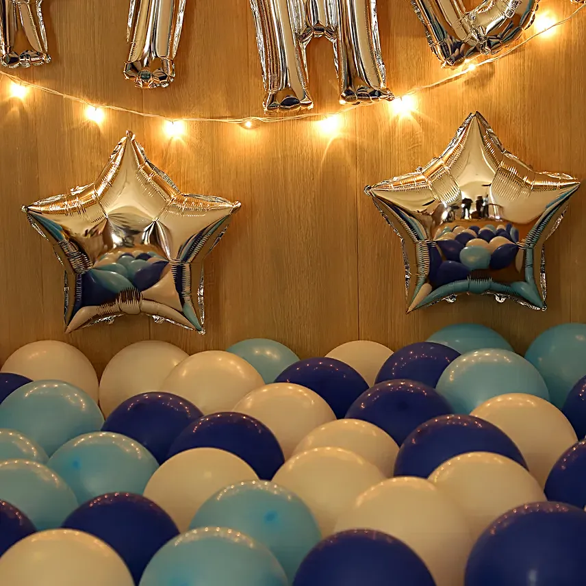 Blue Themed Magical Birthday Décor