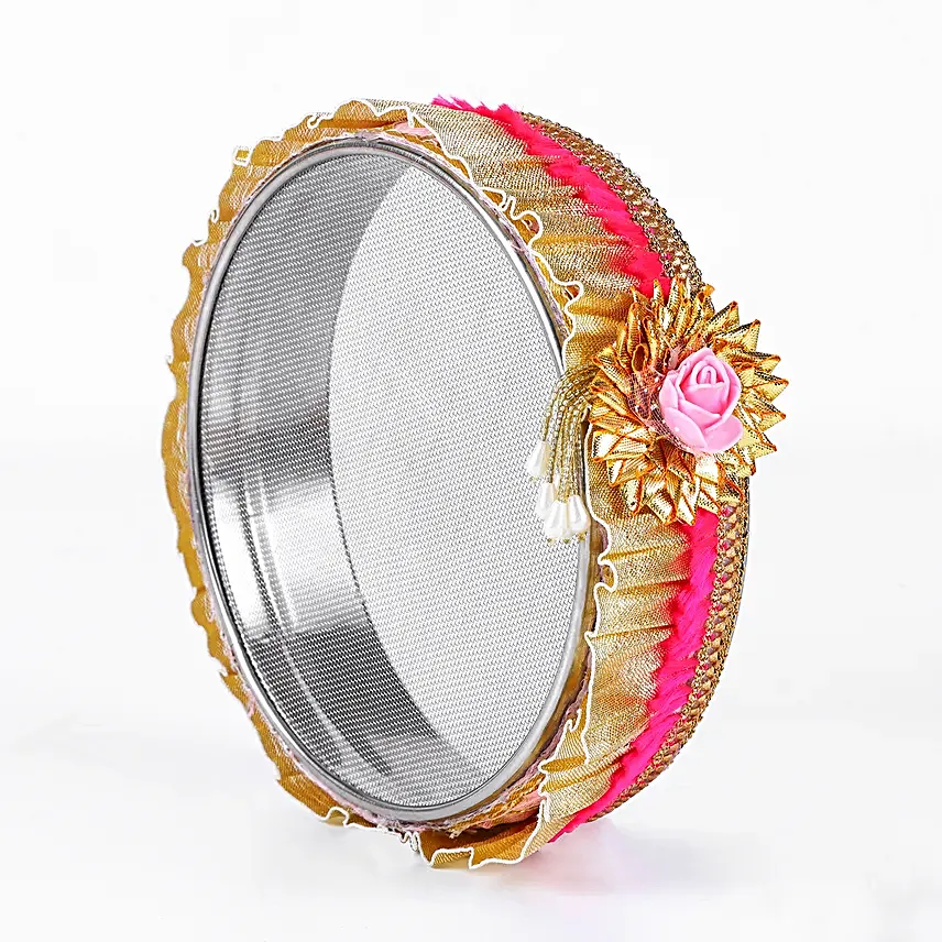 Blushing Pink Karwa Chauth Thali Set